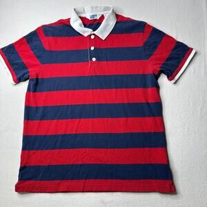 Lands End Mens Polo Tailored‎ Fit Size L Rugby Golf Athletic Vintage